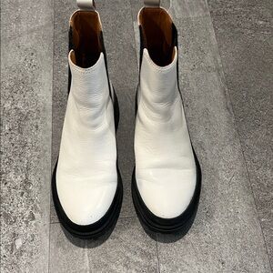 Black and white combat boots size 7.5